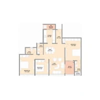 Pyramid Atlante Wakad 3 BHK Type B Floor Plan Image